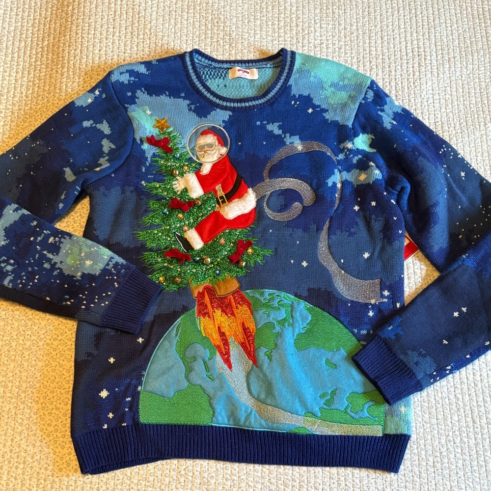 Holiday Time Funny Christmas Sweater. NWT